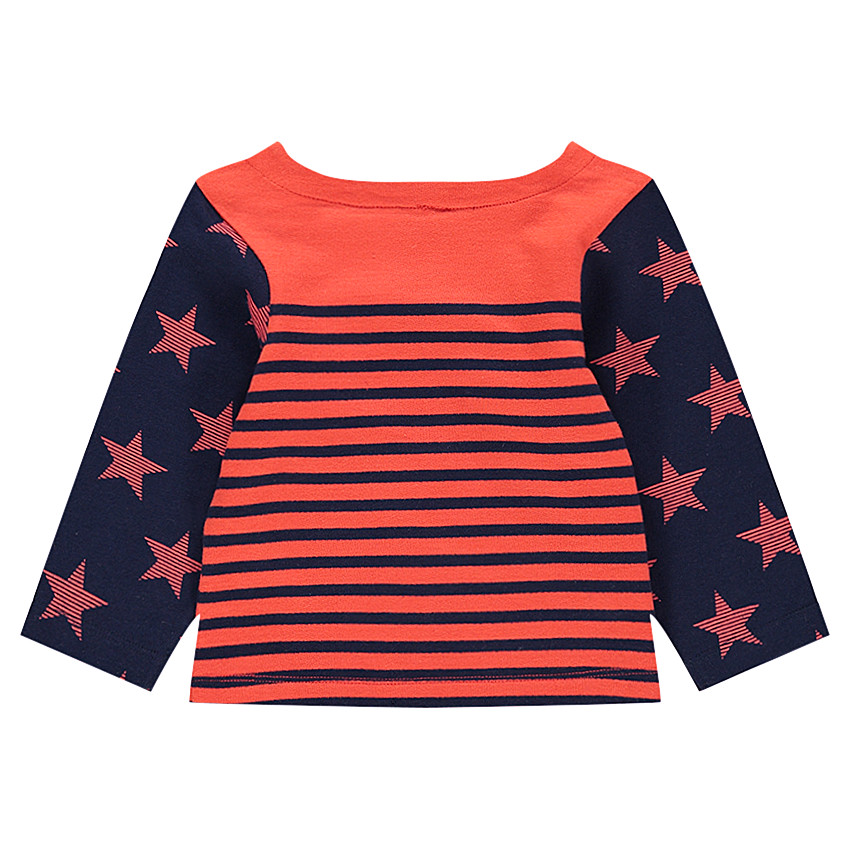 Marinière en molleton léger avec étoiles et rayures all-over 