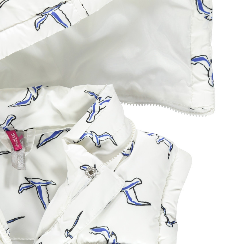 Junior - Doudoune sans manches imprimée à capuche amovible 