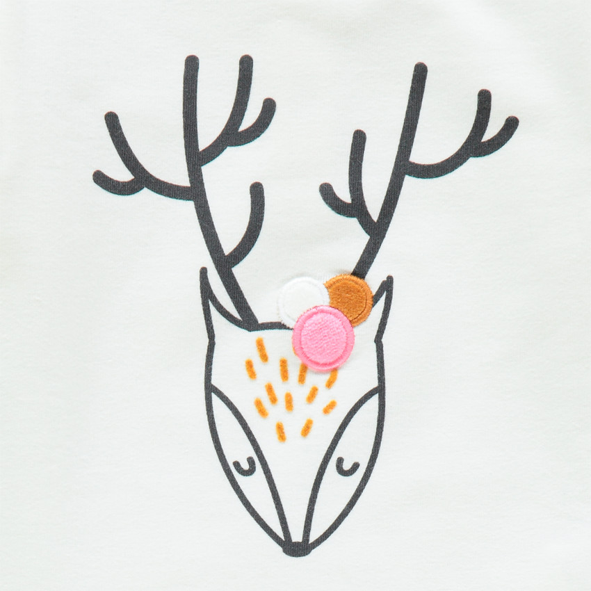 Jogging avec sweat print faon et pantalon imprimé coeurs 