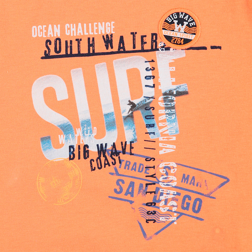 Tee-shirt manches courtes en jersey avec print fantaisie esprit vacances 