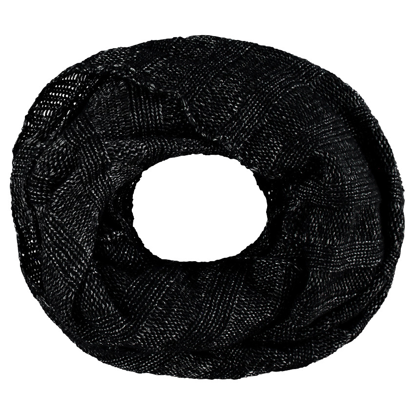 Ensemble bonnet et snood en tricot mélangé de fil brillant 