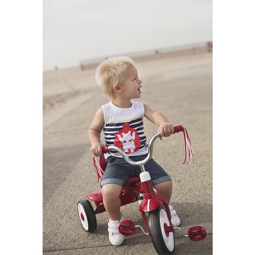 Bermuda en coton nid d'abeille surteint 