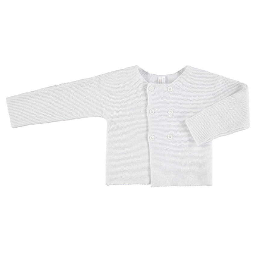 Gilet uni en maille à double boutonnage 