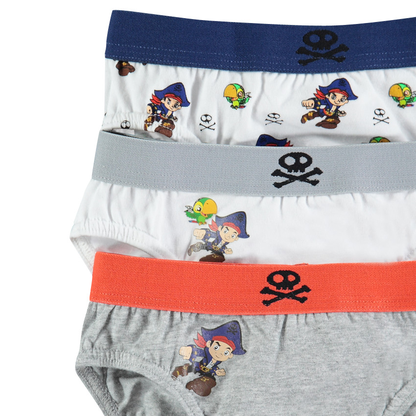 Lot de 3 slips en coton print Jack le Pirate 