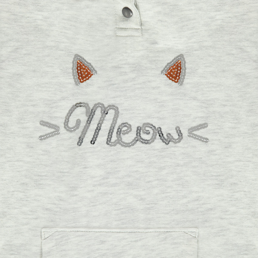 Sweat en molleton avec texte pailleté printé 