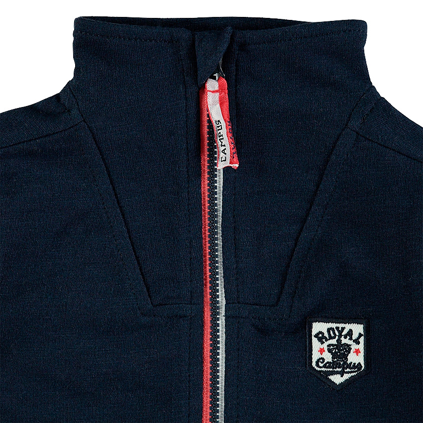 Gilet en molleton avec badge patché et inscription au dos 