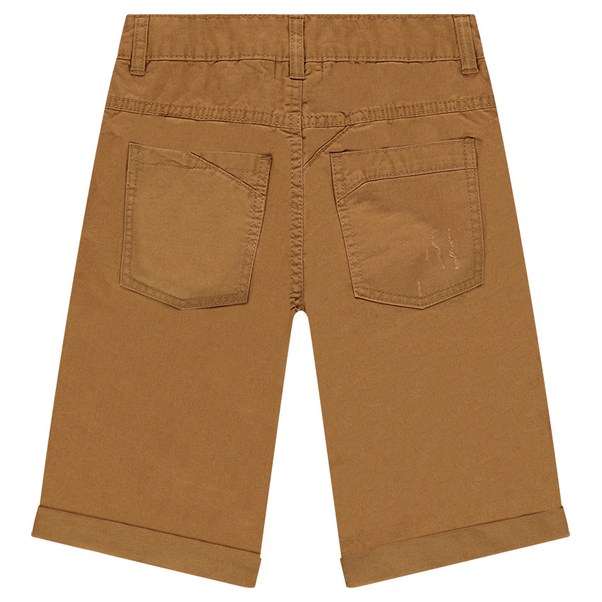 Junior - Bermuda en twill effet crinkle à poches 