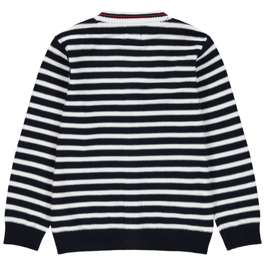 Gilet en tricot à rayures jacquard all-over 