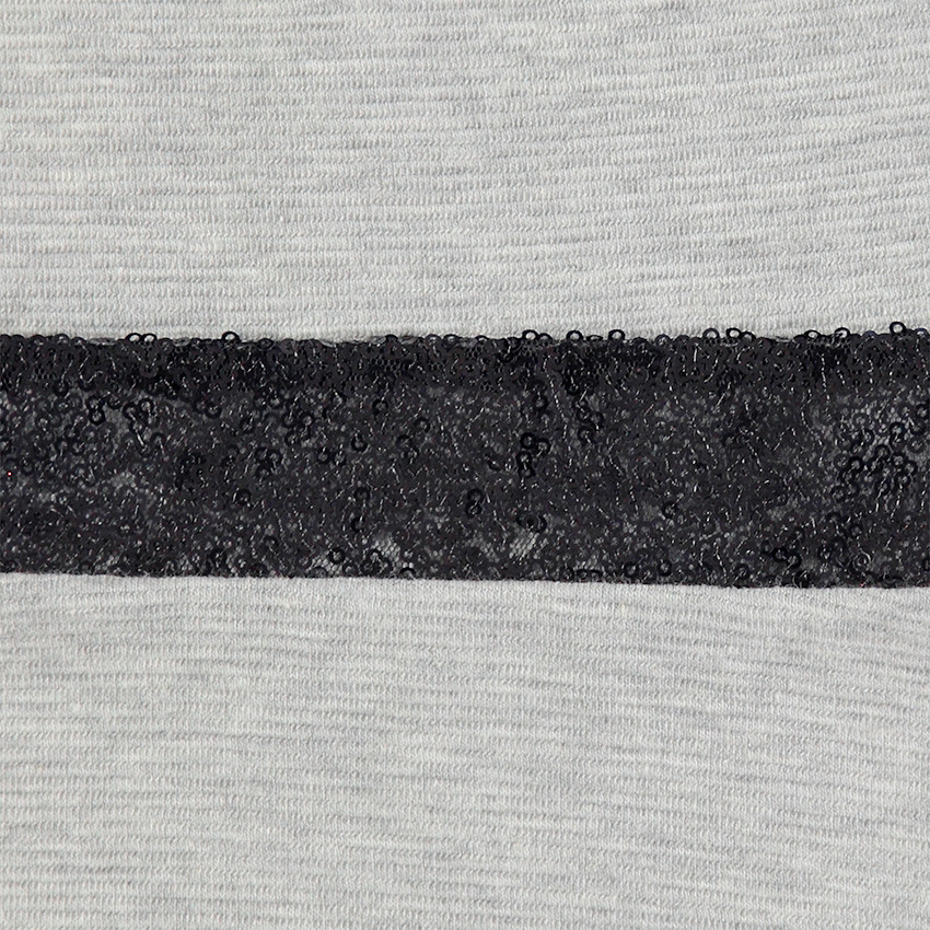 Junior - Robe en molleton sans manches avec bande en sequins noirs 