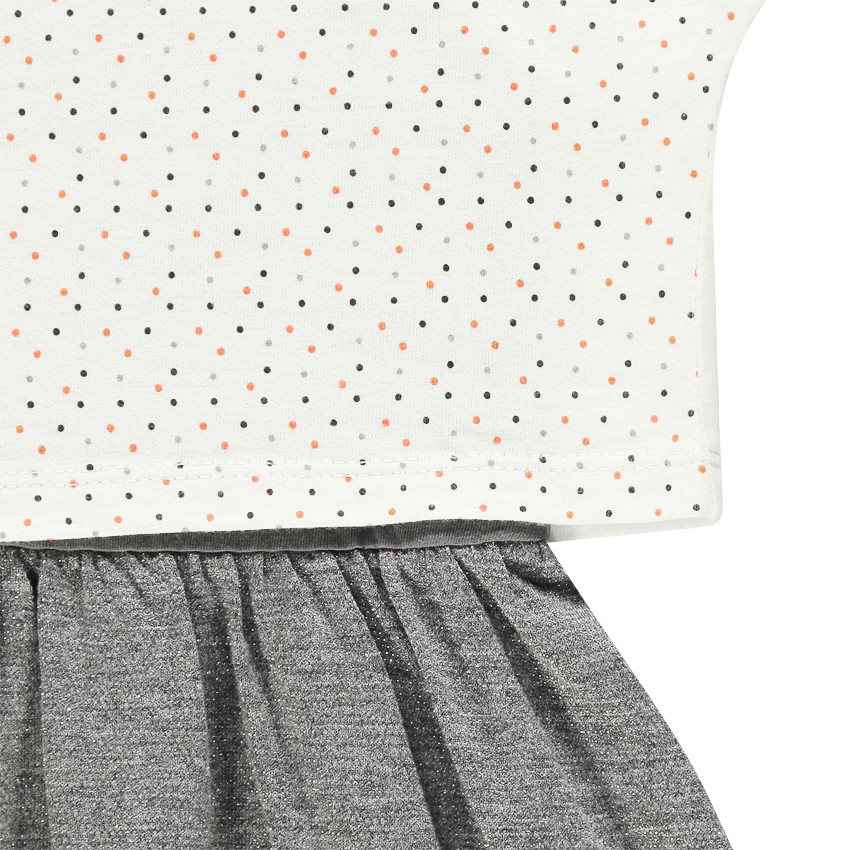 Robe manches courtes effet 2 en 1  