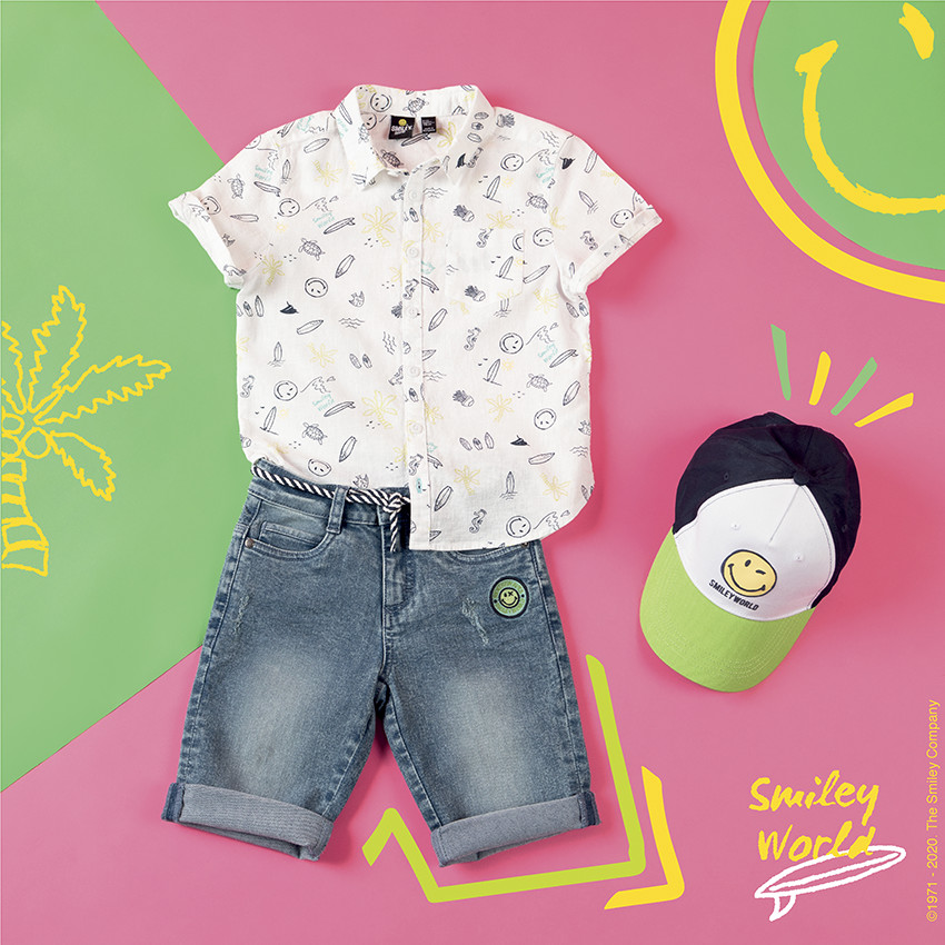 Casquette tricolore Smiley 