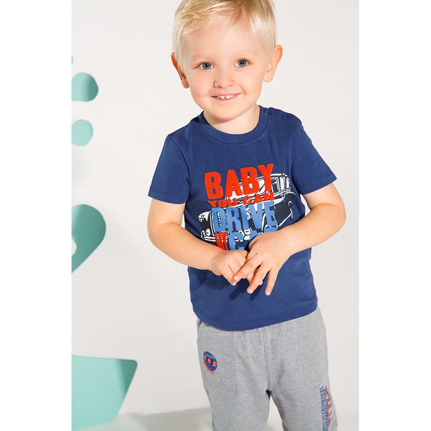 Bermuda en jersey avec inscription printée 