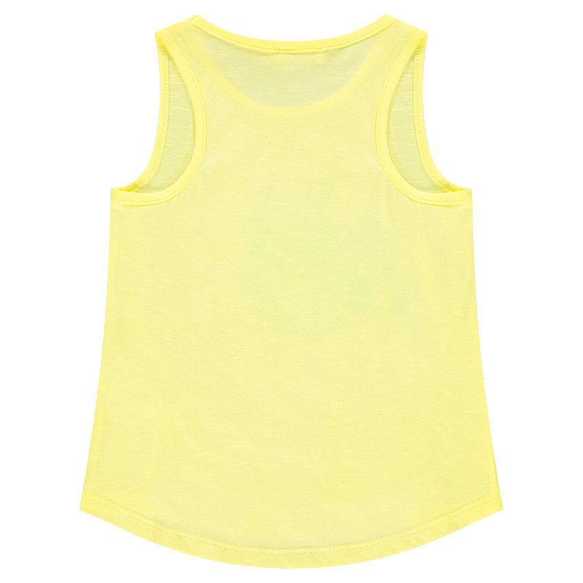 Débardeur en jersey avec panier printé et broderies 