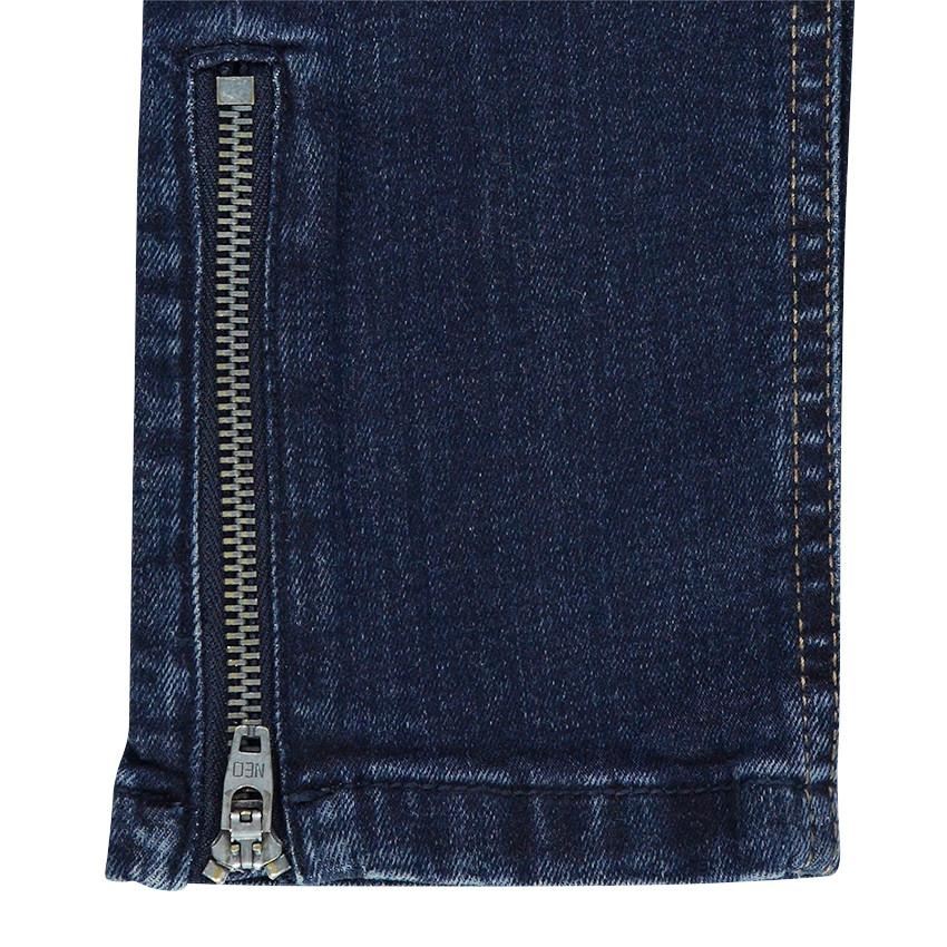 Junior - Jeans effet used et crinkle avec découpes et déchirures 