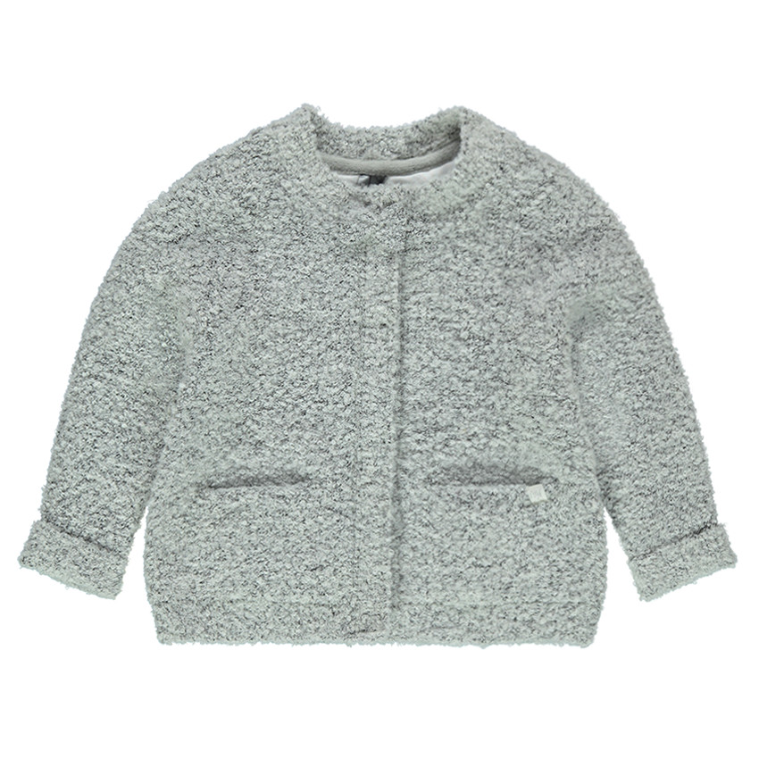 Gilet pressionné en tricot fantaisie 