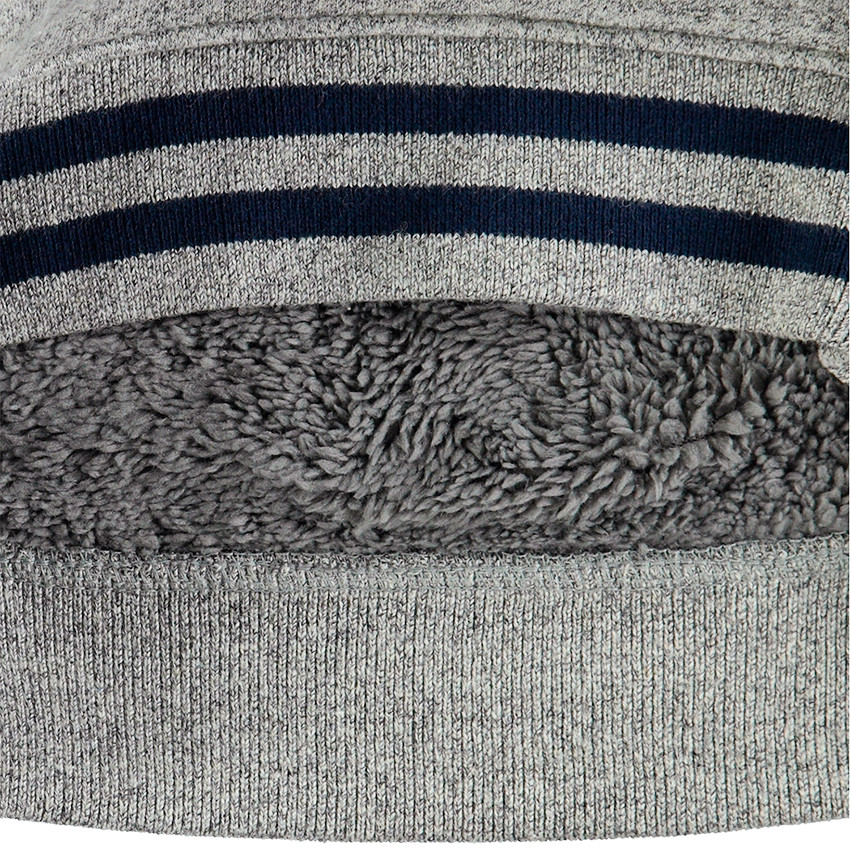 Sweat en molleton bicolore doublé sherpa 