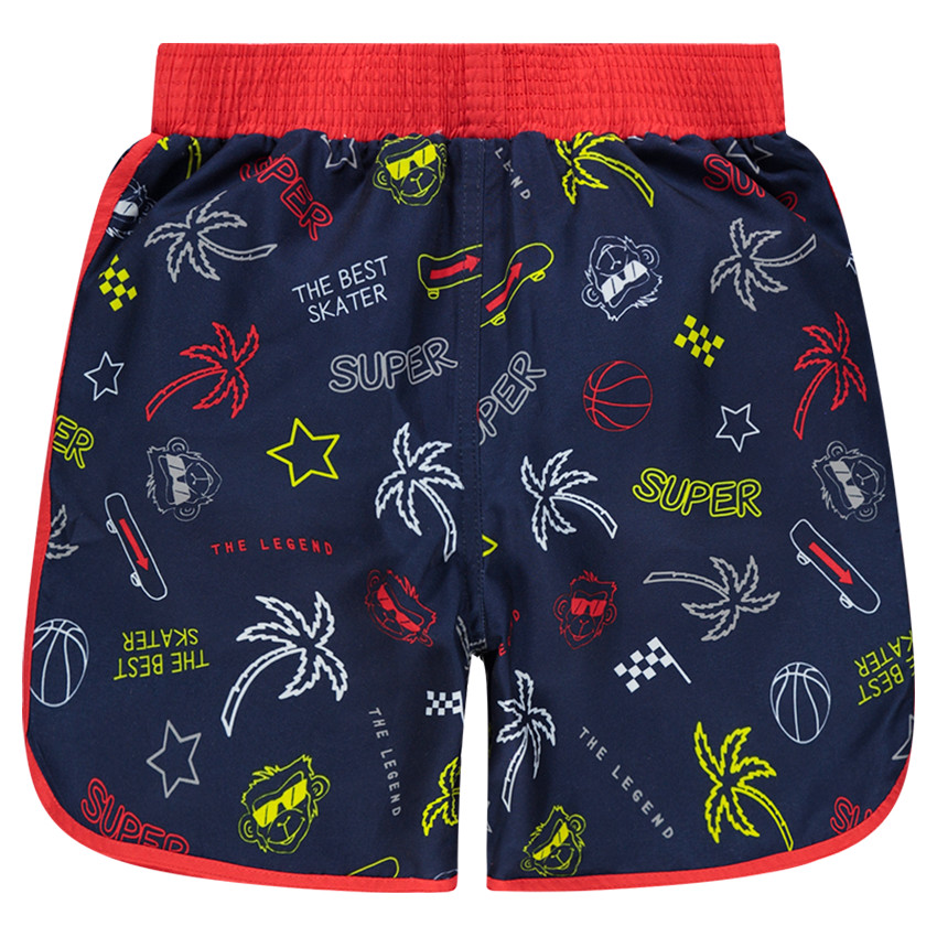 Short de bain avec imprimé fantaisie esprit surf all-over 