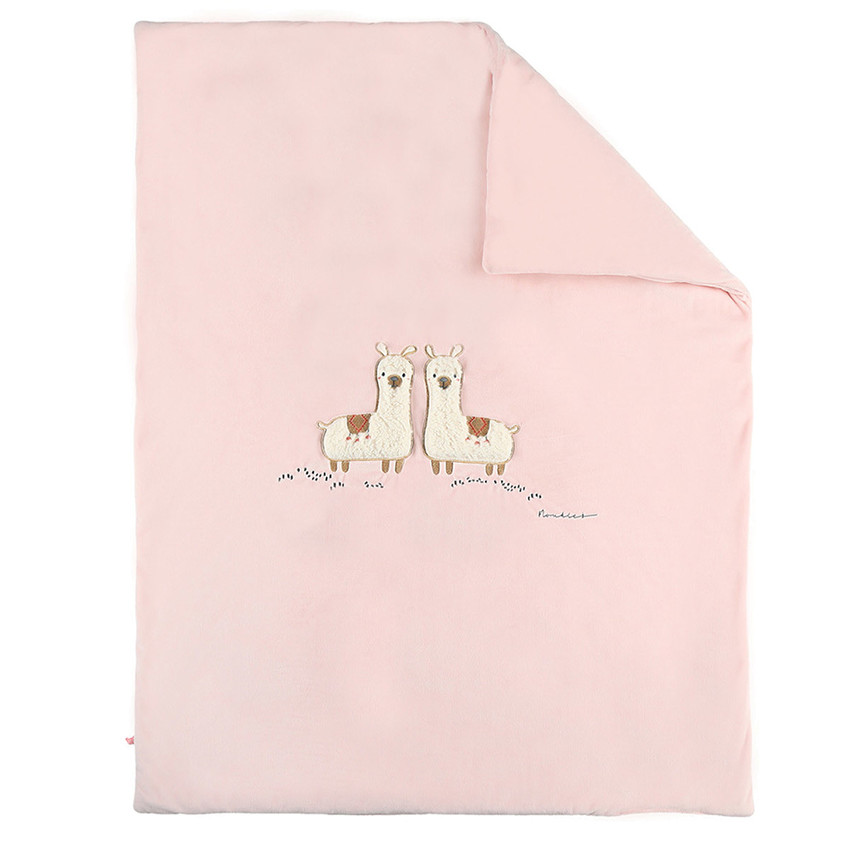 Couverture Veloudoux® rose 75x100 cm - Moris&Sacha 
