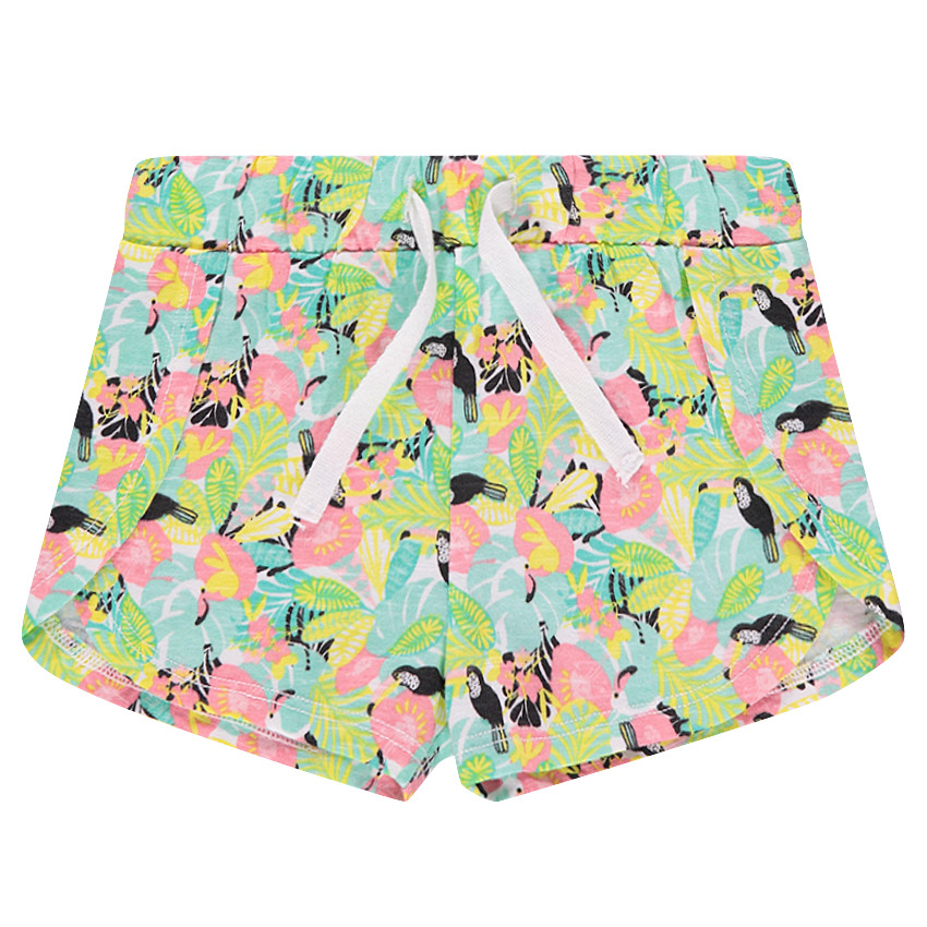 Short en jersey avec découpes et imprimé all-over 