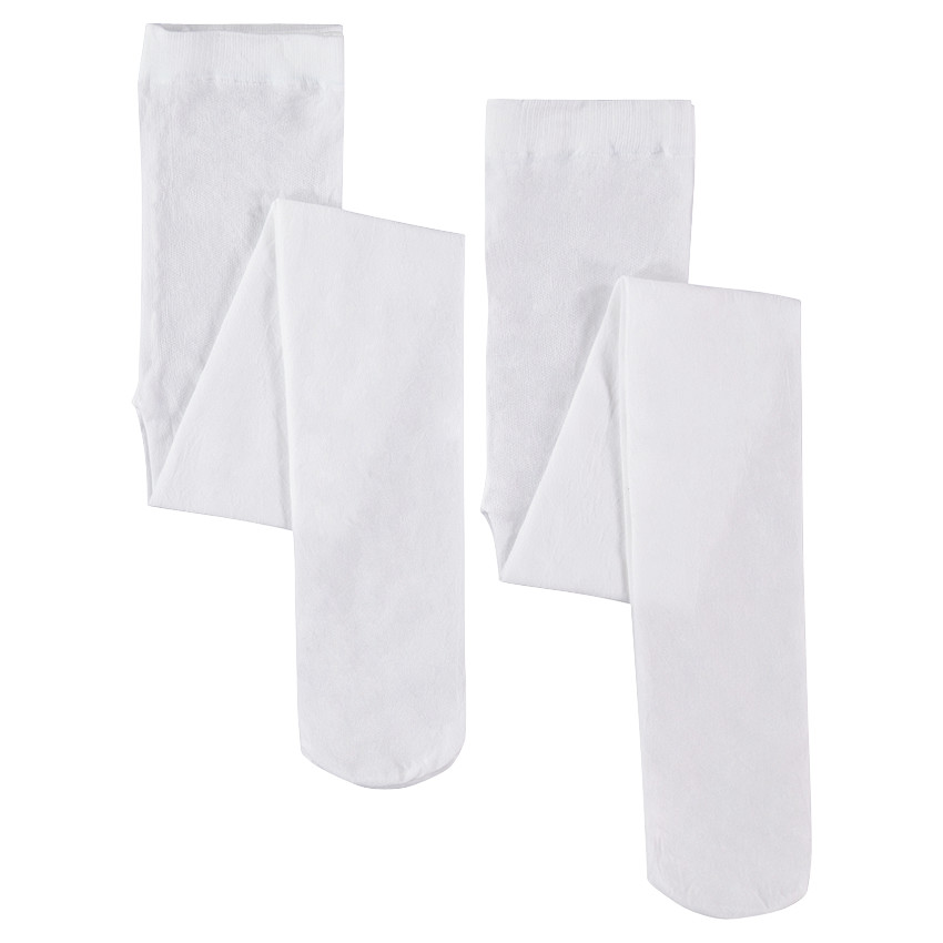 Lot de 2 collants fins blancs unis 10 deniers 