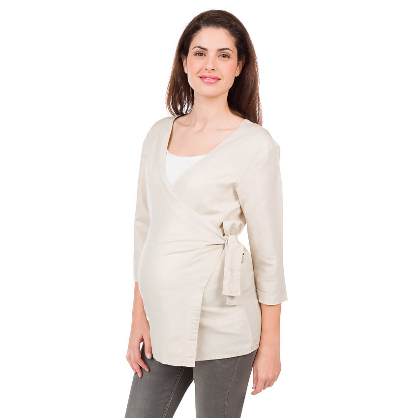 Veste de grossesse brillante effet lin  