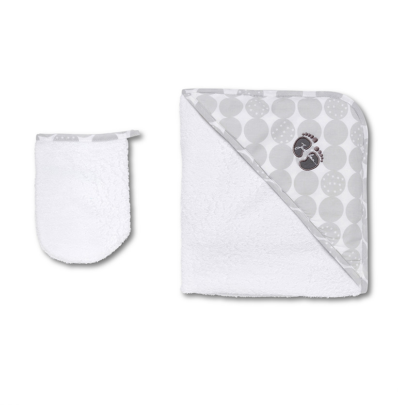 Set cape de bain et gant de toilette  