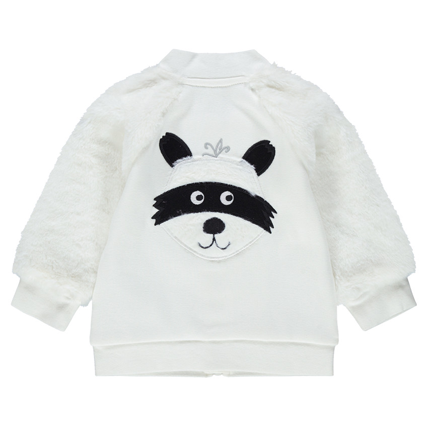 Gilet en molleton bi-matière avec manches en sherpa 