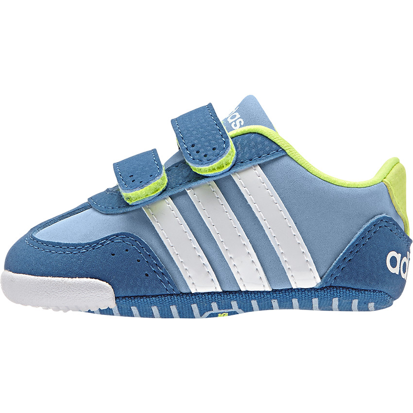 Baskets basses ADIDAS à scratchs et bandes blanches 