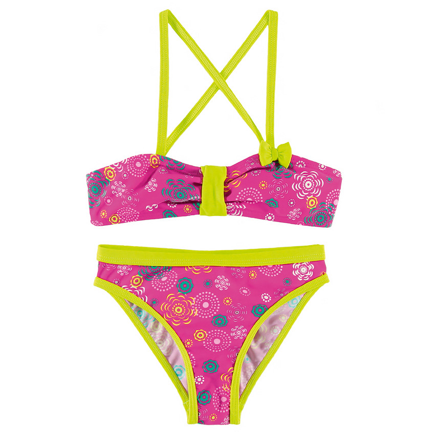 Maillot de bain 2 pièces imprimé fantaisie 