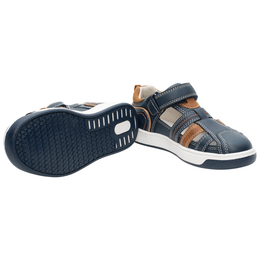 Nu-pieds à scratch touches de marron 