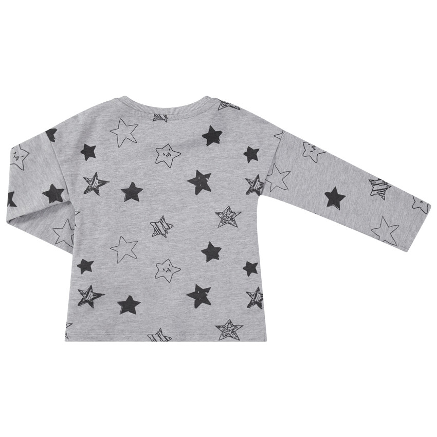 T-shirt manches longues en jersey print étoiles all-over 