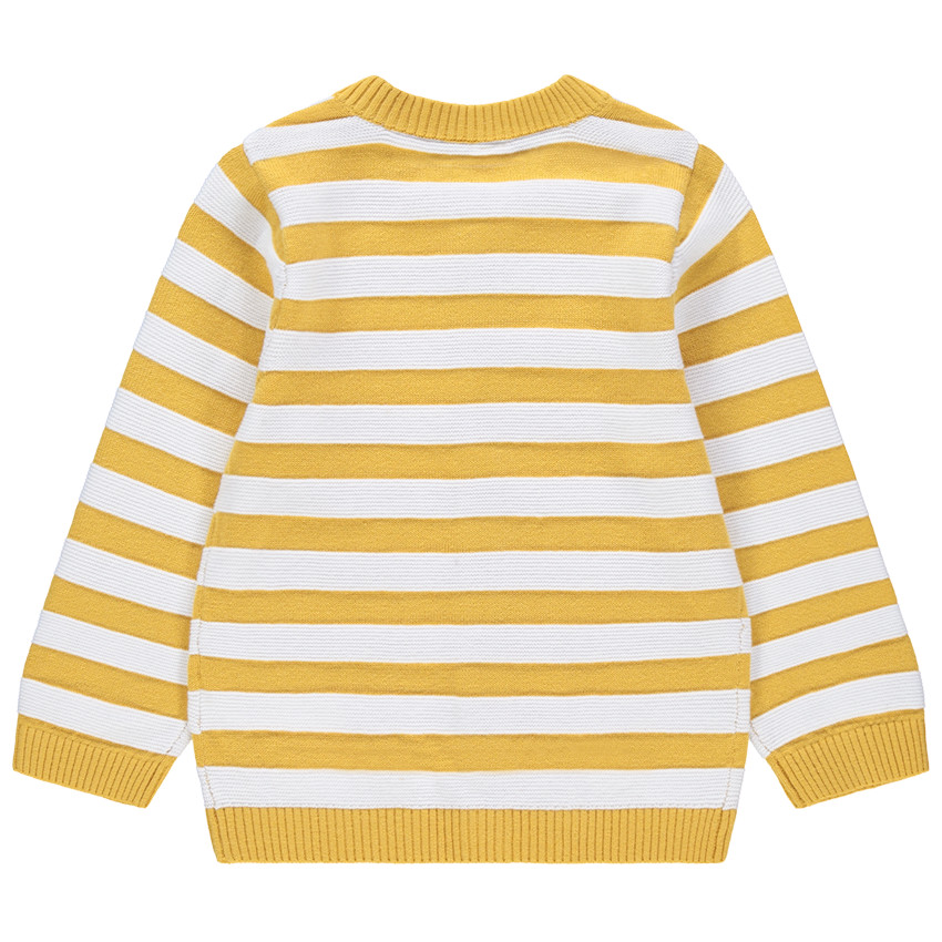 Gilet en maille fantaisie à rayures 