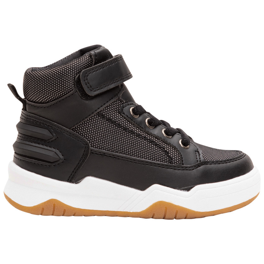 Baskets montantes à lacets élastiqués et scratch 