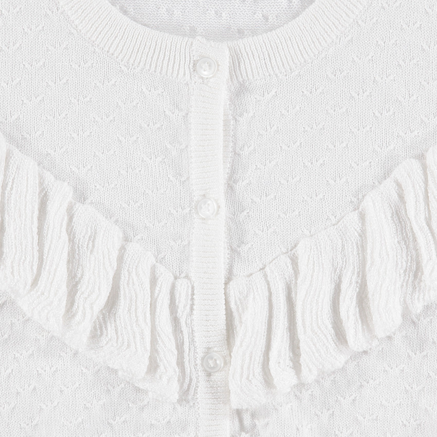 Junior - Gilet en tricot fantaisie avec volant 