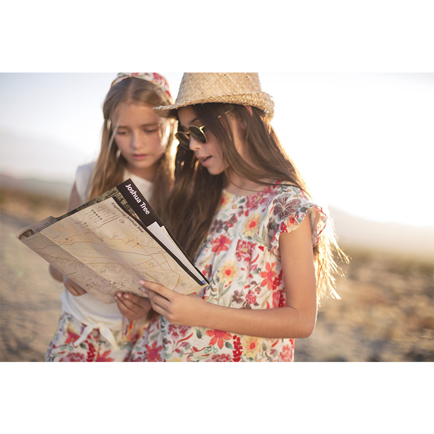 Junior - Tunique en crêpe de coton avec fleurs imprimées 