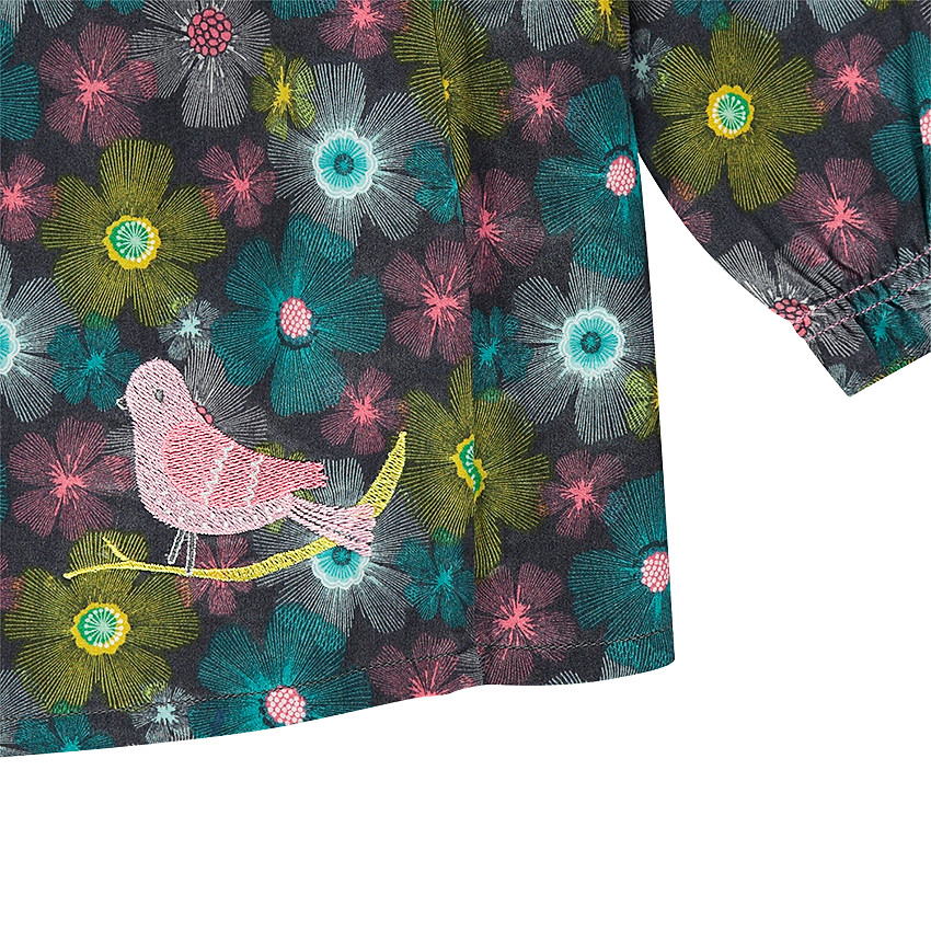 Tunique volantée à fleurs all-over 