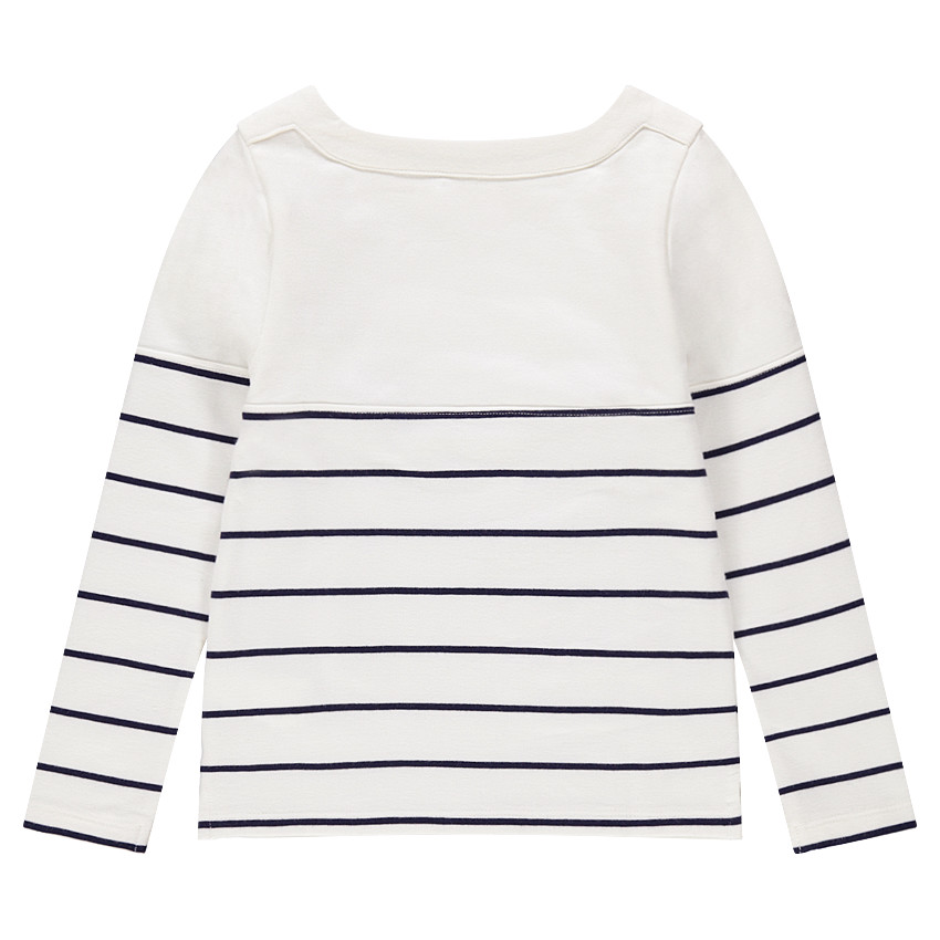 Marinière en molleton avec motif pailleté printé 