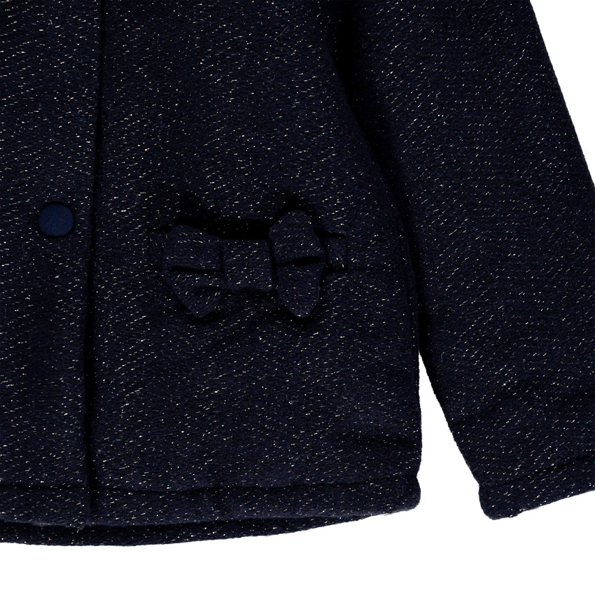 Manteau en drap de laine doublé sherpa 