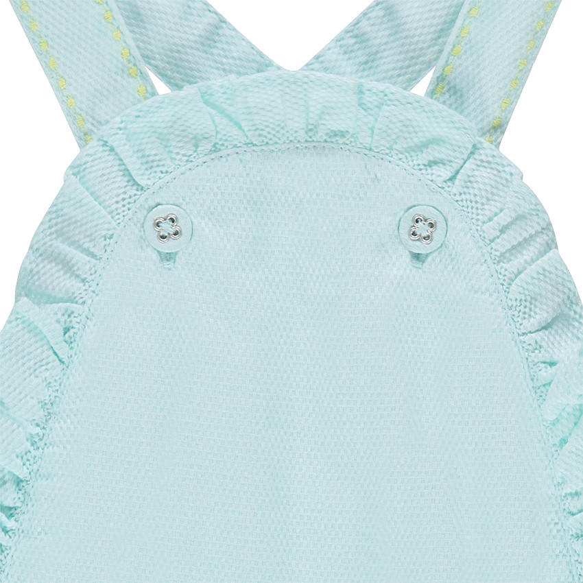 Robe en coton fantaisie avec print sur le devant et volants 