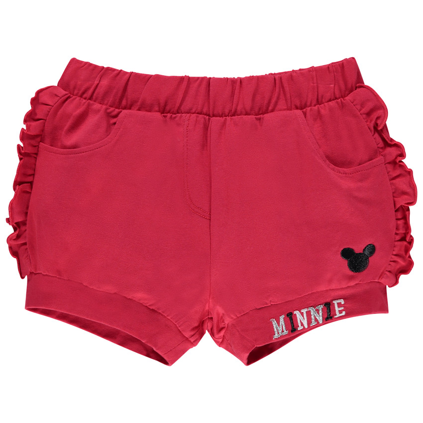 Short en jersey à volants et broderie Minnie 