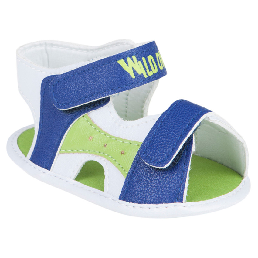 Nu-pieds à scratch avec inscription printée 