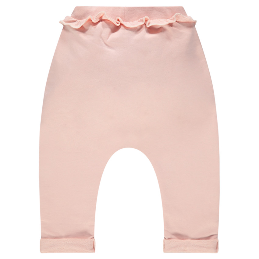 Pantalon de jogging en molleton uni avec détails printés 