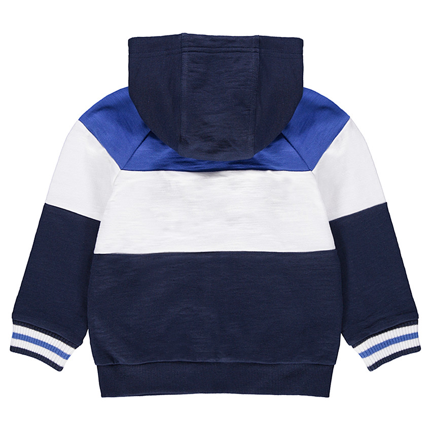 Gilet en molleton tricolore avec message printé 