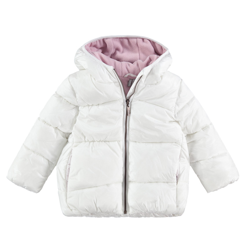 Doudoune matelassée à capuche avec doublure en micropolaire 