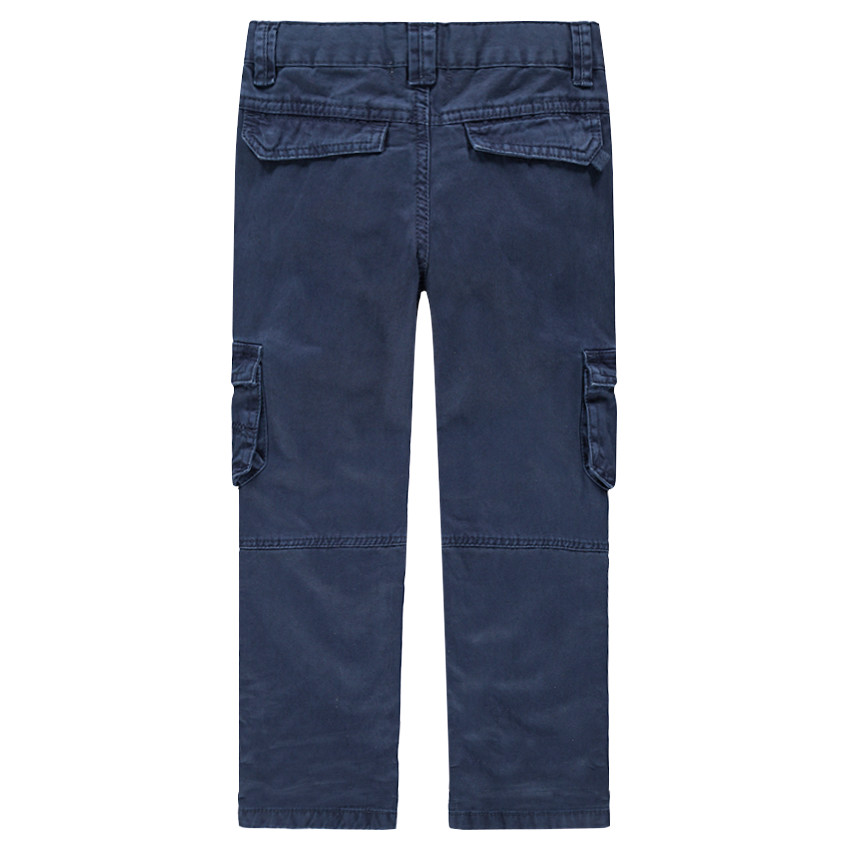 Pantalon en coton surteint avec larges poches à rabat 