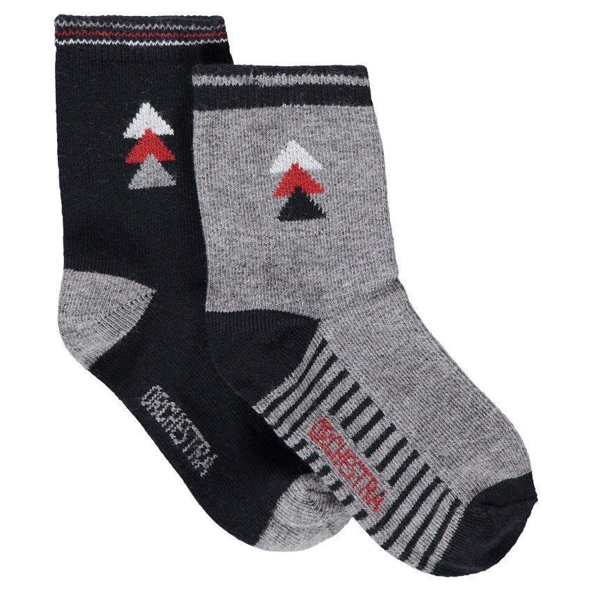 Set met 2 paar matching sokken met jacquardmotief 