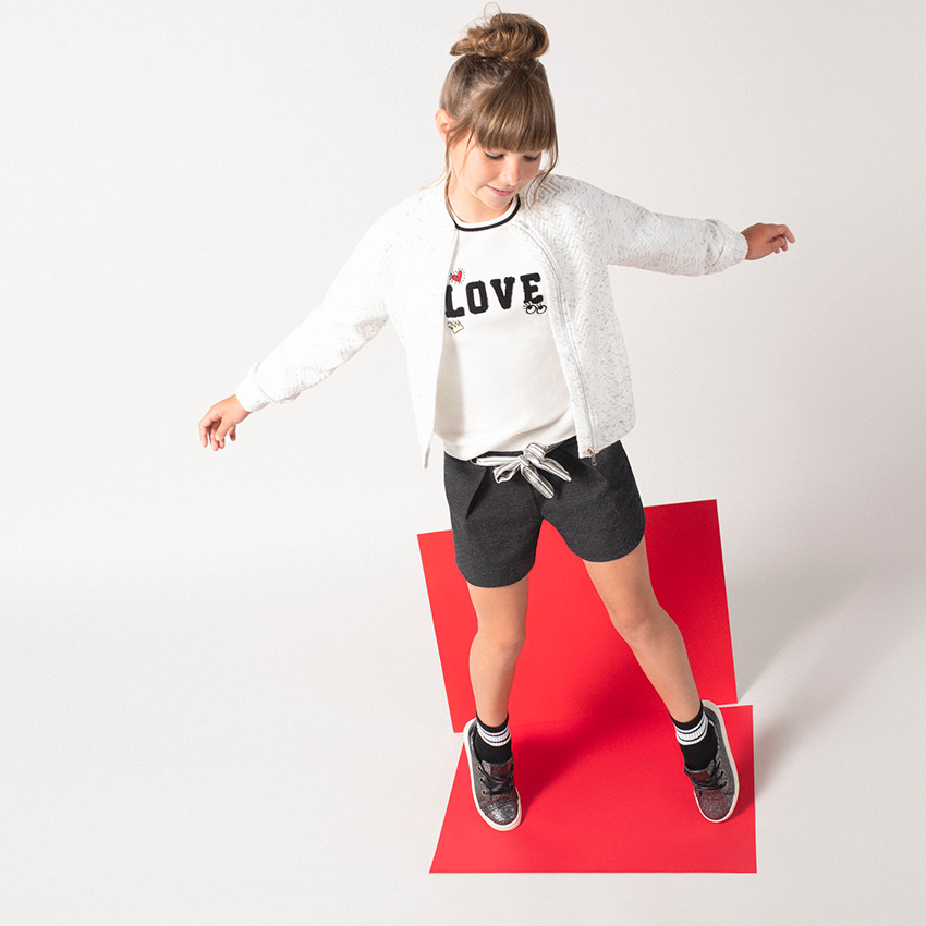 Junior - Gilet en molleton ottoman chiné 