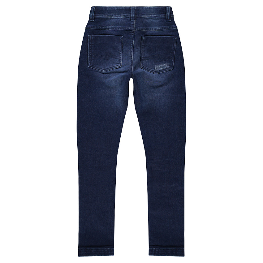 Junior - Jeans effet used et crinkle avec découpes sur les jambes 