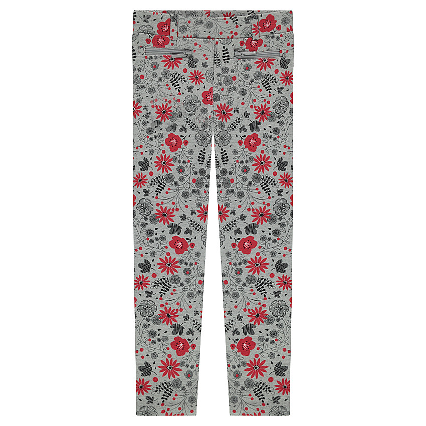 Jegging en milano imprimé fleurs all-over avec poches zippées 