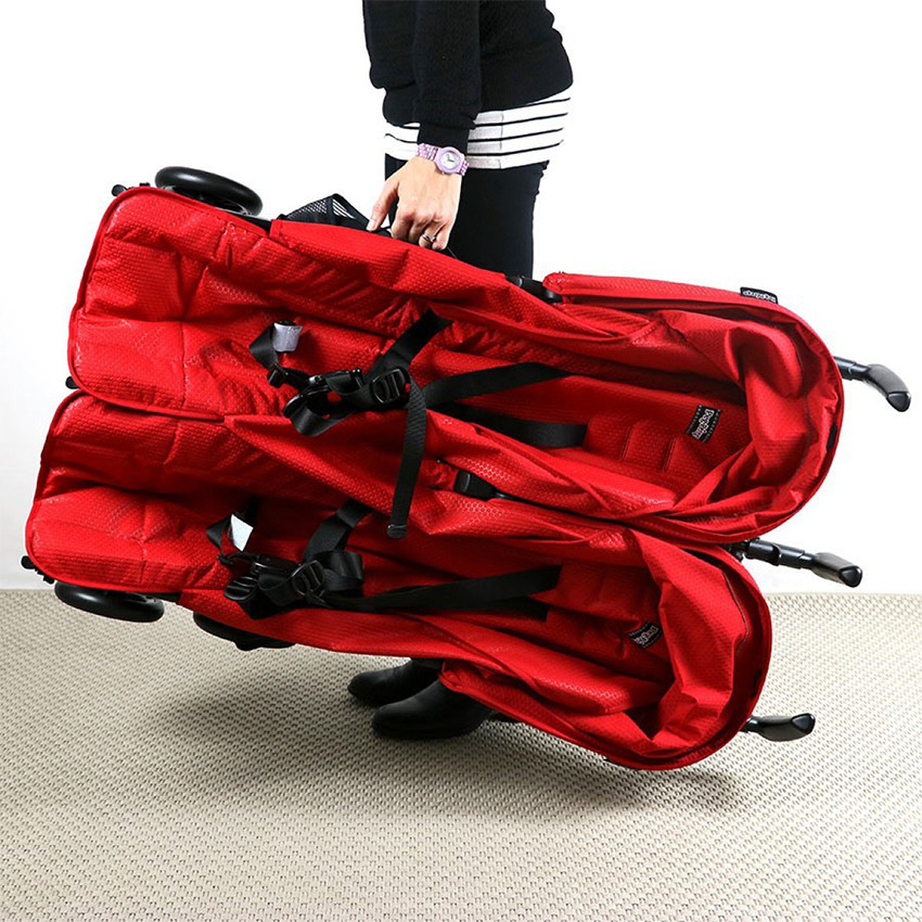 Poussette Pliko mini twin – Geo rouge 